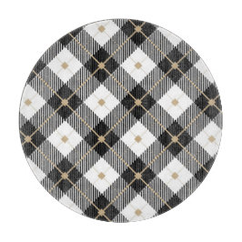 ランバージャック白黒格子模様 カッティングボード