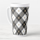 ランバージャック白黒格子模様 カフェラテマグ (左アングル)