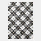 ランバージャック白黒格子模様 キッチンタオル (縦)
