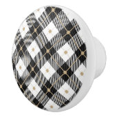 ランバージャック白黒格子模様 セラミックノブ (右)