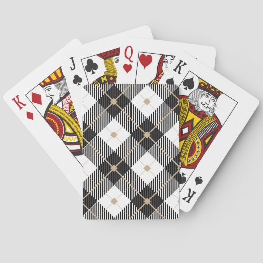 ランバージャック白黒格子模様 トランプ (裏面)