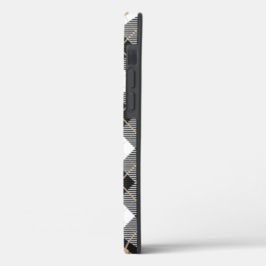 ランバージャック白黒格子模様 Case-Mate iPhoneケース (裏面 / 左)