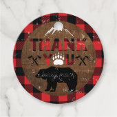 ランバージャック誕生日ありがとうパーソナライズされた。 フェイバータグ (正面)