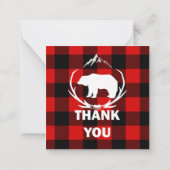 ランバージャック誕生日ありがとう ノートカード (裏面)