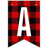 ランバージャック誕生日プレイド バンティングフラッグ (第3の旗)