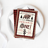 ランバージャック誕生日招待状ウッドランド誕生日 招待状