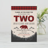 ランバージャック誕生日招待状ウッドランド誕生日 招待状 (スタンド正面)