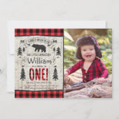 ランバージャック誕生日招待状ランバージャックパーティー 招待状 (正面)