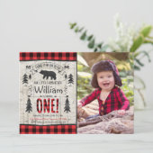 ランバージャック誕生日招待状ランバージャックパーティー 招待状 (スタンド正面)