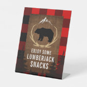 ランバージャック誕生日食品サイン 台座サイン (正面)