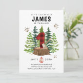 ランバージャック1stバースデーバッファロープレイド招待状 招待状 (スタンド正面)