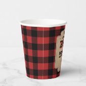 ランバージャック・ボーイ・ベイビー・シャワー・バッファロー・プレイド 紙コップ (右)