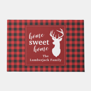 ランバージャッパーソナライズされたクプレイドクリスマスホリデー ドアマット