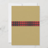 ランバージャッ素朴クウッドランドベビーシャワー招待状 招待状 (裏面)