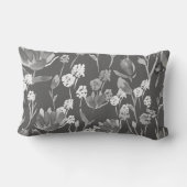 ランバーモノグラムイニシャルロマンチックグレーフローラ ランバークッション (裏面)