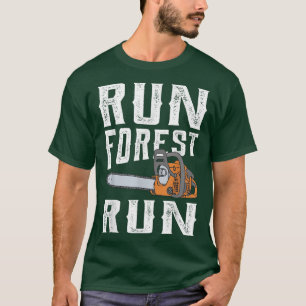 ランバー走ジャック走フォレストチェインソー Tシャツ