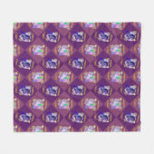 ランパンキュートユニコーンルネッサンスフリースブランケット フリースブランケット (正面(横))