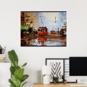 ランパート運河，路面電車2 ポスター (ホームオフィス)