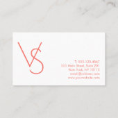 ランビングコーラルモミニマルノグラムプロフェッショナル 名刺 (裏面)