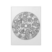 ランビーシープマンダラカラーリングブックパッド ノートパッド (回転)