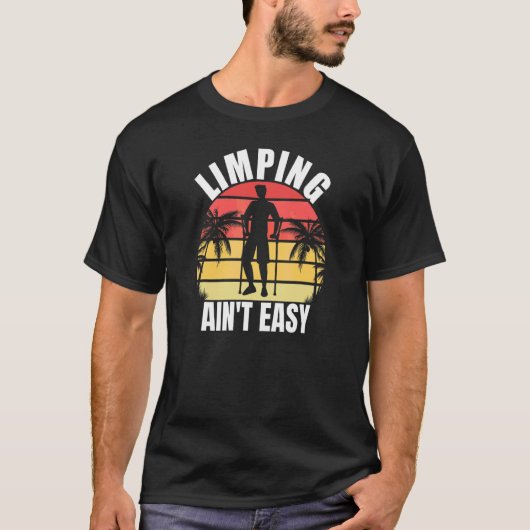 ランピン・イズ・イージーじゃない 折れた足 7 Tシャツ (正面)