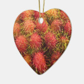 ランブタン熱帯果実 セラミックオーナメント (左)