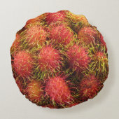 ランブタン熱帯果実 ラウンドクッション (裏面)