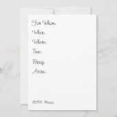 ランブライダルシャワーの招待 招待状 (裏面)