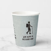 ランブラー付きハイキングテーマおよび自カスタム分文字オン 紙コップ (裏面)