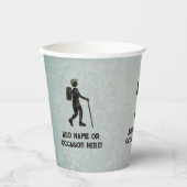 ランブラー付きハイキングテーマおよび自カスタム分文字オン 紙コップ (正面)