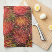 ランブータンのトロピカル・フルーツ キッチンタオル (四つ折り)