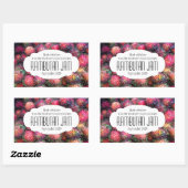 ランブータン保存ジャムまたは食品の漬物ラベルのシール 長方形シール (シート)