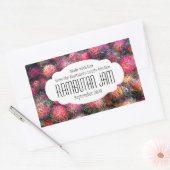 ランブータン保存ジャムまたは食品の漬物ラベルのシール 長方形シール (封筒)