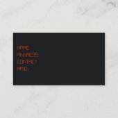 ランプが付いているスタイリッシュな自動スポーツ・カー 名刺 (裏面)