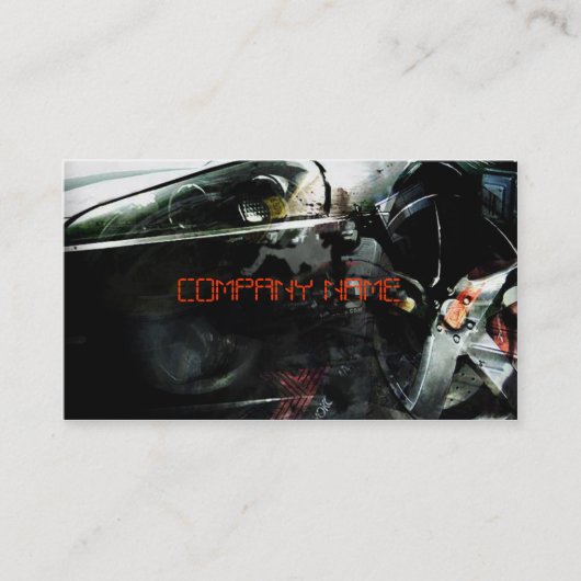 ランプが付いているスタイリッシュな自動スポーツ・カー 名刺 (正面)