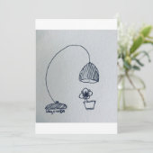 ランプと甘い小さな花 カード (スタンド正面)