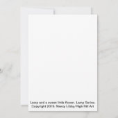 ランプと甘い小さな花 カード (裏面)