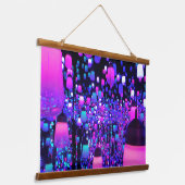 ランプと鏡日本の展ネオンアート 吊り下げ型タペストリー (傾斜あり)