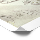 ランプのまわりにat夕べ、1900(紙時にw/c) ポスター (角)