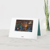 ランプのような田舎風の景色のキャビン カード (裏面)