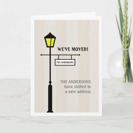 ランプのポストの移動案内 案内状 (正面)