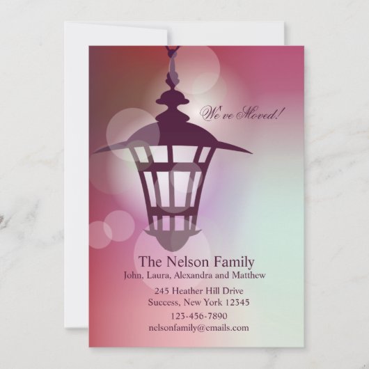 ランプの白熱移動発表 案内状 (正面)