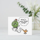 ランプの精霊（アラビア文字付き） ポストカード (スタンド正面)