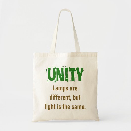 ランプは違うあるが光は同じ – Unity トートバッグ (正面)