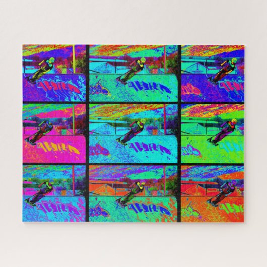 ランプを切る – スタントスクーターのライダー ジグソーパズル (横)