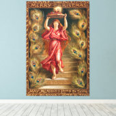 ランプを持つ女性 キャンバスプリント (インサイチュ (ウッドフロア))