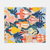 ランプを放せ フリースブランケット (正面(横))