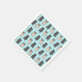 ランプシェーカーパグパピパスト移動かわいいダンス犬 スタンダードカクテルナプキン (角)