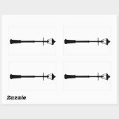 ランプポストのステッカーシート 長方形シール (シート)