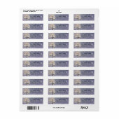 ランプポストの紫差出人住所ラベル ラベル (フルシート)